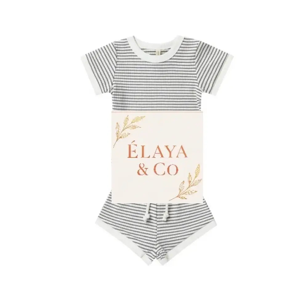 0-24M Newborn Kid Baby Boys Girls Clothes Set Summer Sleeveless Top Tank Shorts set Cute Striped Cotton 2pcs Outfits set