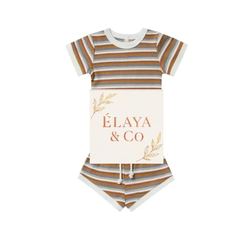0-24M Newborn Kid Baby Boys Girls Clothes Set Summer Sleeveless Top Tank Shorts set Cute Striped Cotton 2pcs Outfits