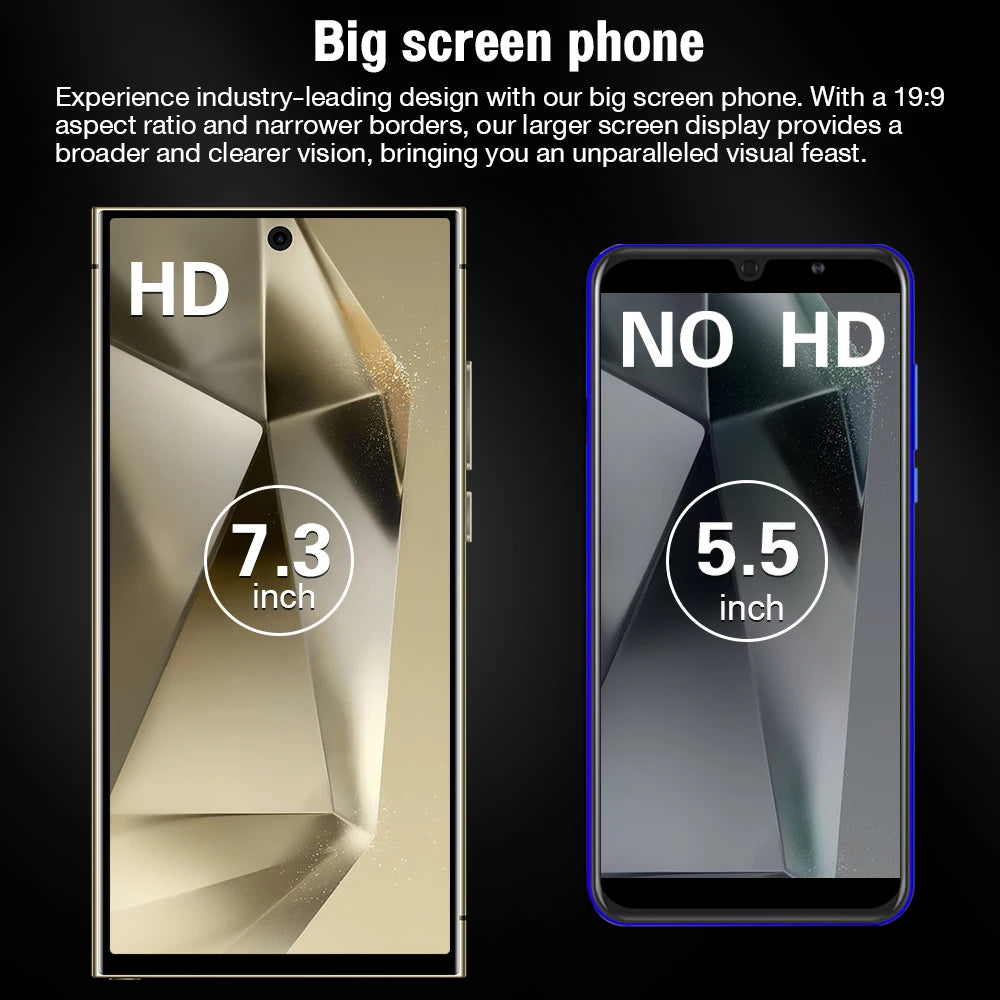 2025 NOUVEAU S26 Ultra téléphones portables Smartphone d'origine 5G double SIM Android 14 téléphone portable Snapdragon 8 gen 3 téléphones mobiles intelligents