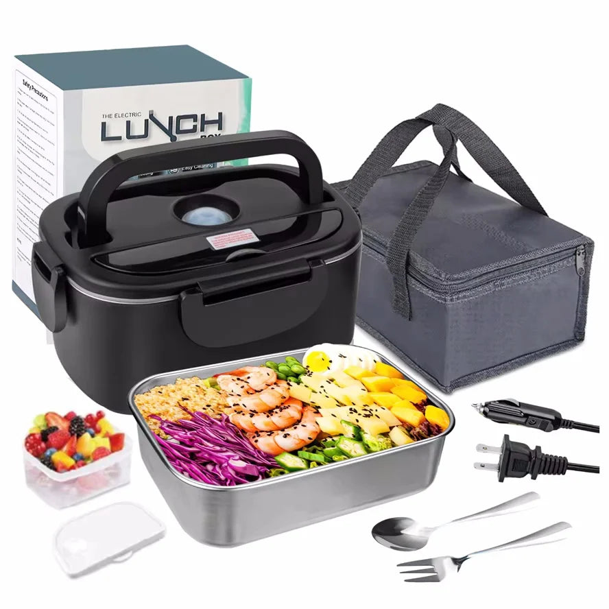 Boîte à lunch électrique chauffante pour adultes, chauffe-plats pour le travail, la voiture, le camion, l'extérieur, plusieurs boîtes à lunch chauffantes portables, le camping