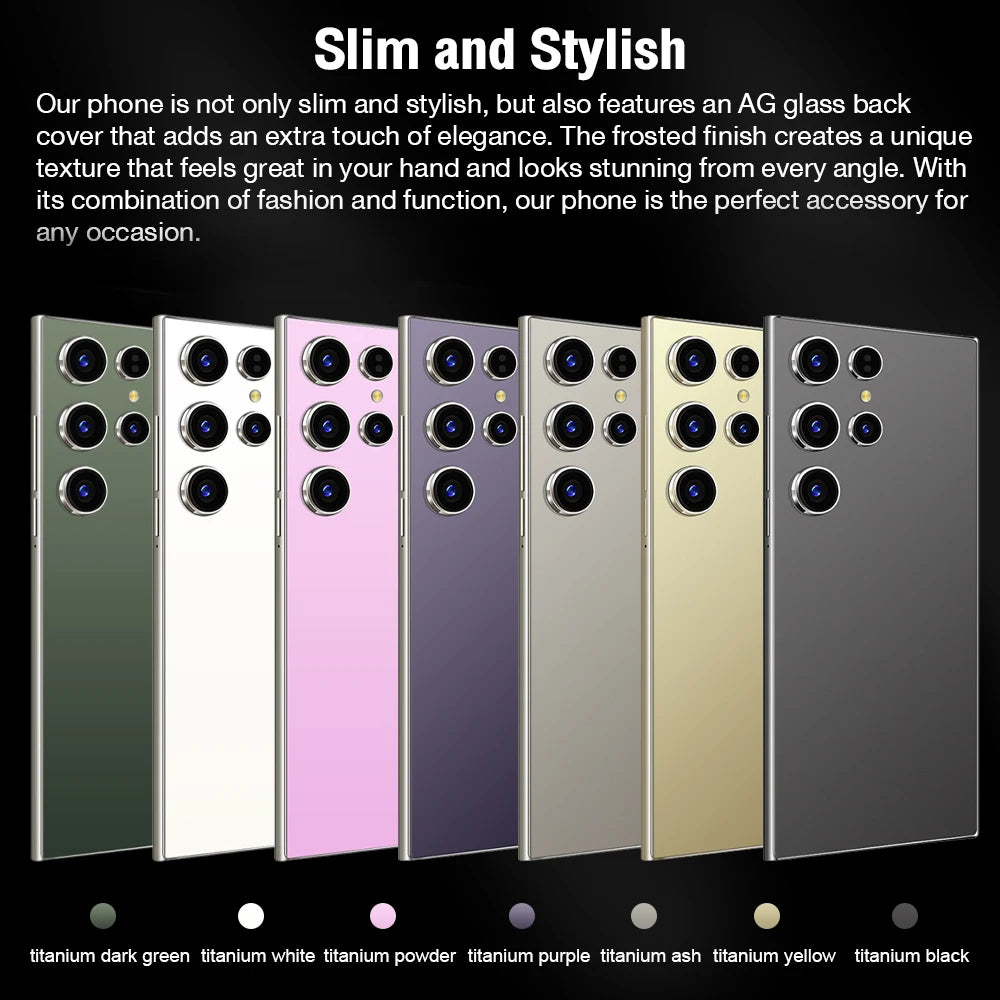 2025 NOUVEAU S26 Ultra téléphones portables Smartphone d'origine 5G double SIM Android 14 téléphone portable Snapdragon 8 gen 3 téléphones mobiles intelligents