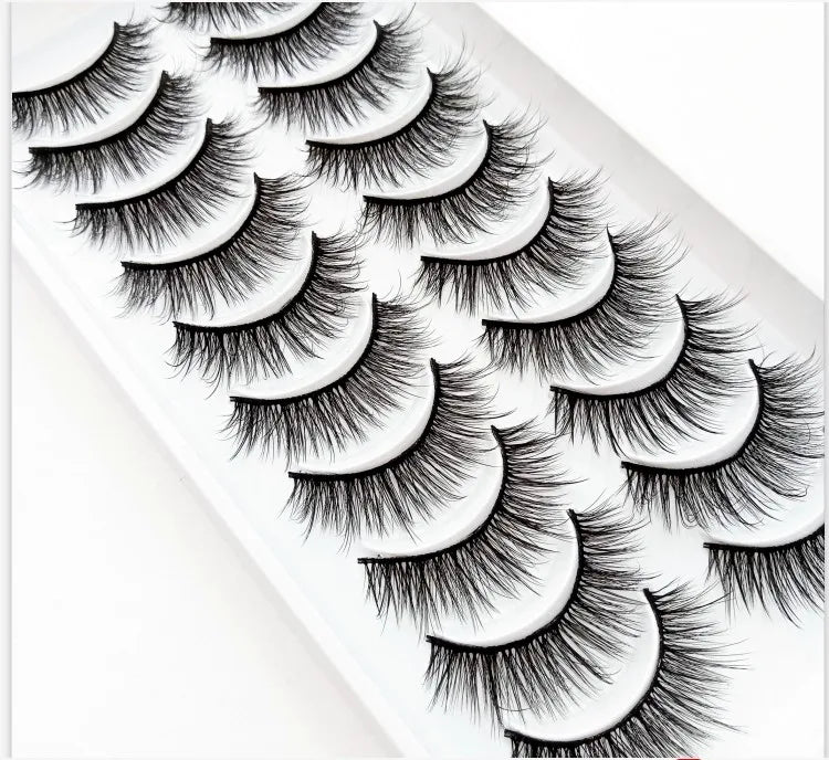 5/10 paires naturel 3D doux vison cheveux Faux cils à la main vaporeux moelleux longs cils naturel yeux maquillage outils Faux cils