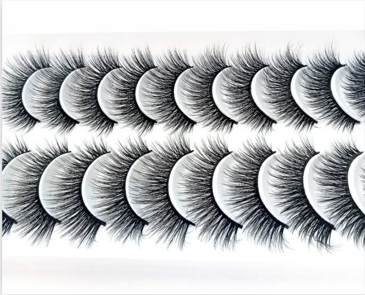 5/10 paires naturel 3D doux vison cheveux Faux cils à la main vaporeux moelleux longs cils naturel yeux maquillage outils Faux cils