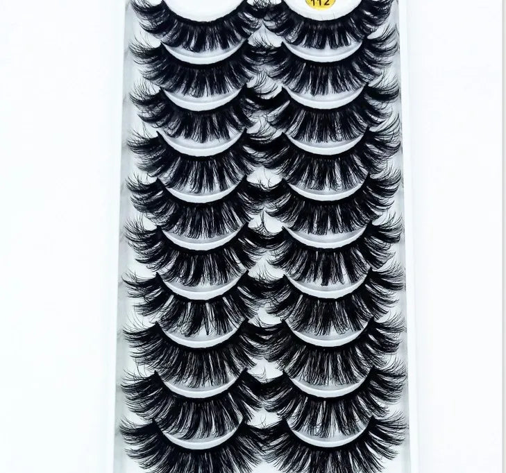5/10 paires naturel 3D doux vison cheveux Faux cils à la main vaporeux moelleux longs cils naturel yeux maquillage outils Faux cils