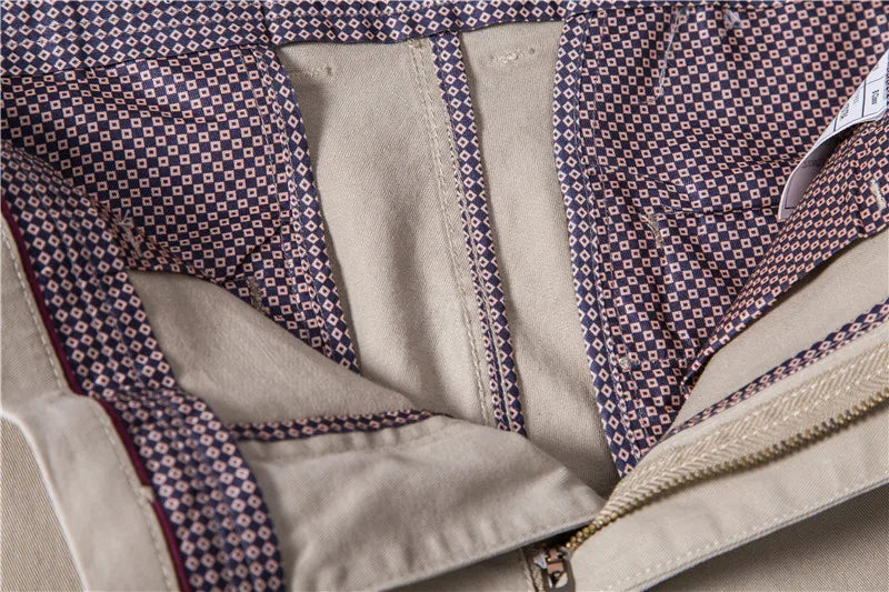 AIOPESON coton décontracté Hommes Pantalons Couleur unie Coupe ajustée Pantalons pour hommes Nouveau Printemps Automne Haute qualité Pantalons d'affaires classiques pour hommes