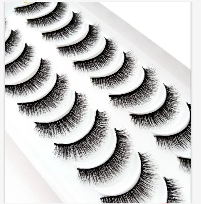 5/10 paires naturel 3D doux vison cheveux Faux cils à la main vaporeux moelleux longs cils naturel yeux maquillage outils Faux cils