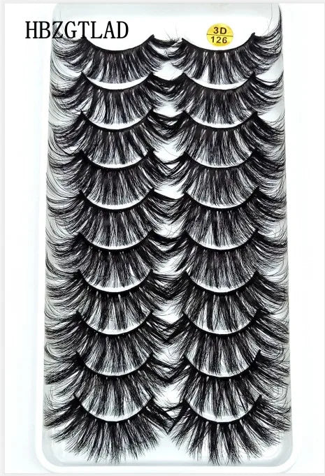 5/10 paires naturel 3D doux vison cheveux Faux cils à la main vaporeux moelleux longs cils naturel yeux maquillage outils Faux cils