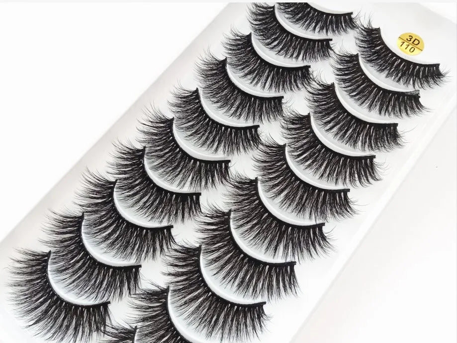 5/10 paires naturel 3D doux vison cheveux Faux cils à la main vaporeux moelleux longs cils naturel yeux maquillage outils Faux cils