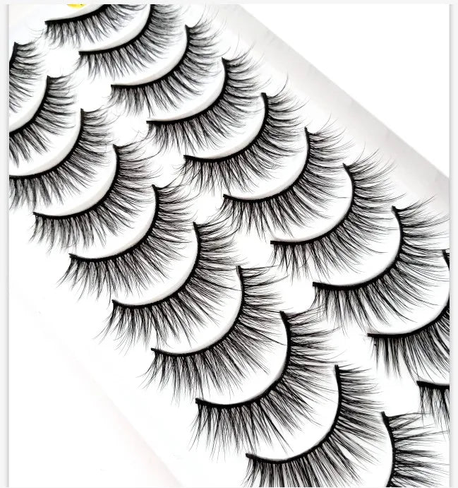 5/10 paires naturel 3D doux vison cheveux Faux cils à la main vaporeux moelleux longs cils naturel yeux maquillage outils Faux cils