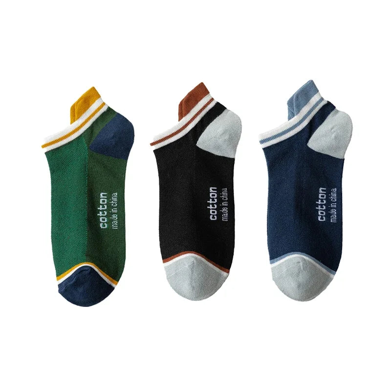 3 paires/lot hommes cheville coton chaussettes courtes mode respirant Couples confortable drôle couleur correspondant décontracté rue grande taille