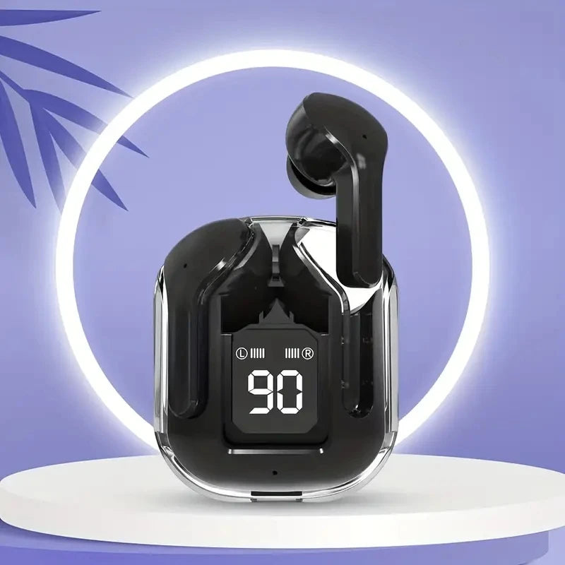 Écouteurs Bluetooth sans fil d'origine, écouteurs HIFI transparents, affichage numérique de l'alimentation LED, son stéréo, Xiaomi, T2