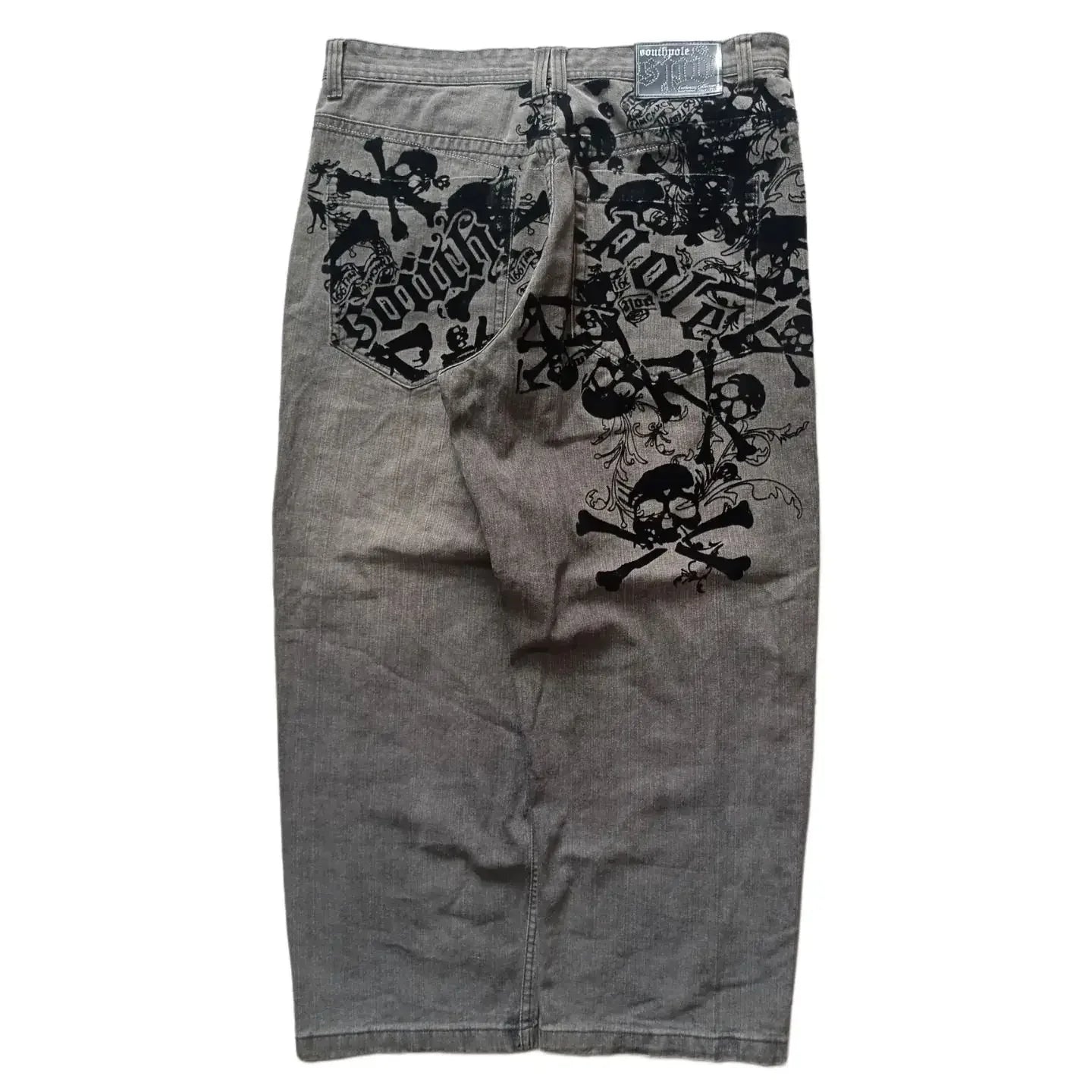 Jean ample rétro américain pour hommes, imprimé tête de mort, pour Couple, Harajuku, gothique, Hip-Hop, pantalon droit à jambes larges, nouvelle collection