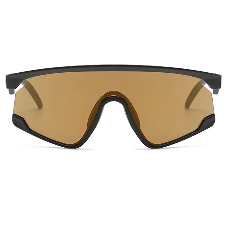 Lunettes de soleil surdimensionnées pour hommes, Design de marque, demi-monture, mode UV400, carrées, accessoires de conduite