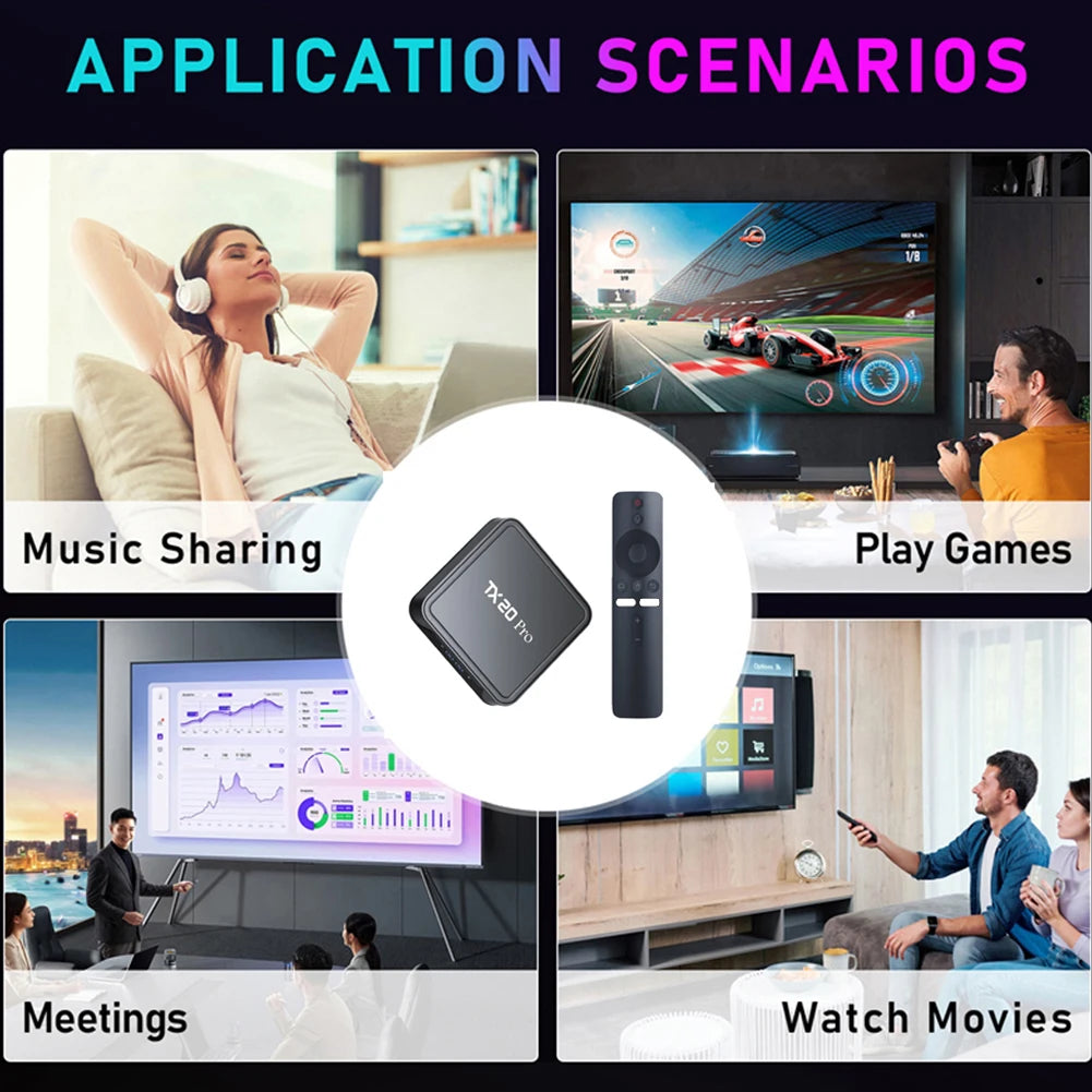 Android 15.0 lecteur multimédia Allwinner H313 Quad Core 4K HD boîtier de télévision intelligent double WIFI BT5.2 boîtier de télévision Android 1GB 8GB décodeur