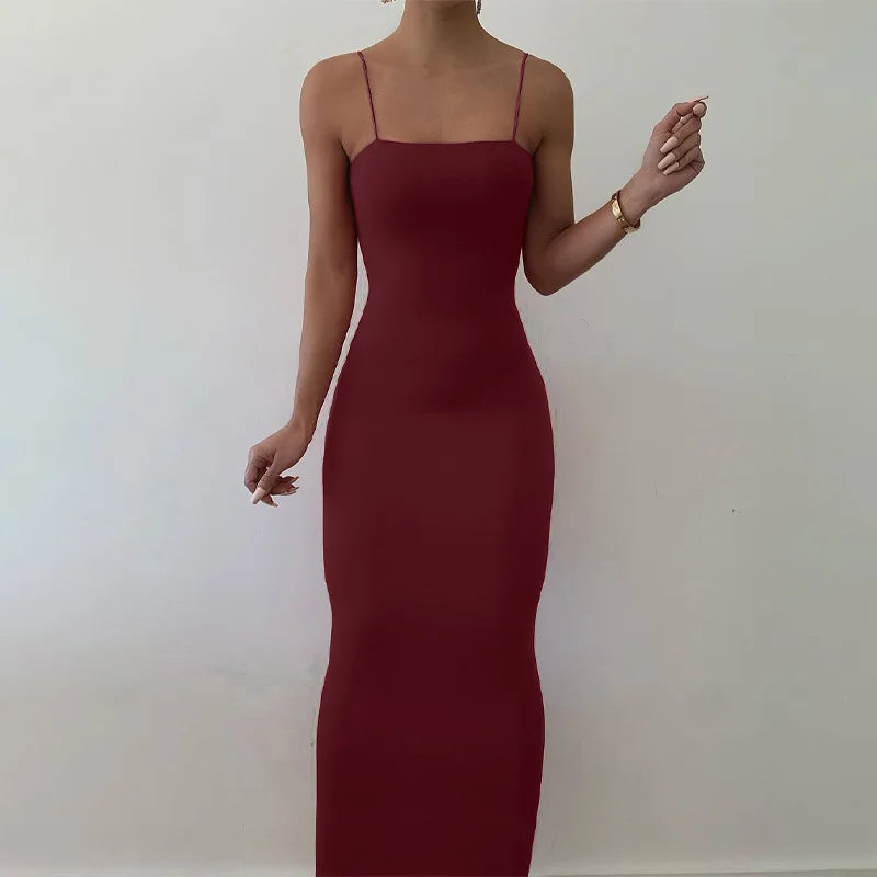 Hawthaw Women Sexy Party Club Evening Streetwear Bodycon Black Long Dress 2024 Summer Clothes Wholesale Items For Business D1758