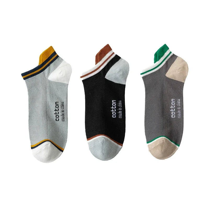 3 paires/lot hommes cheville coton chaussettes courtes mode respirant Couples confortable drôle couleur correspondant décontracté rue grande taille