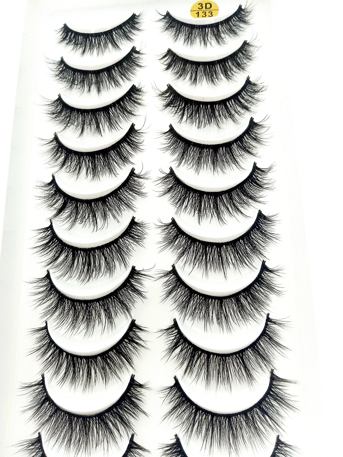 5/10 paires naturel 3D doux vison cheveux Faux cils à la main vaporeux moelleux longs cils naturel yeux maquillage outils Faux cils