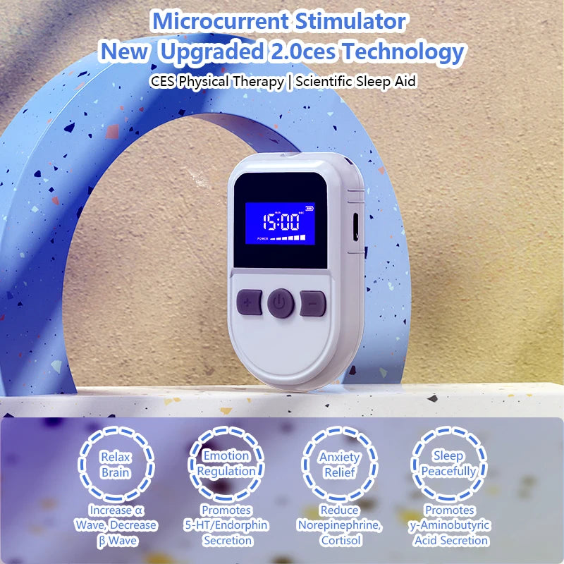 Dispositif d'aide au sommeil KTS 35 recyclable avec patchs, appareil d'électrothérapie Inaut nia CES, thérapie fongique, migraine, dépression Charleroi eve