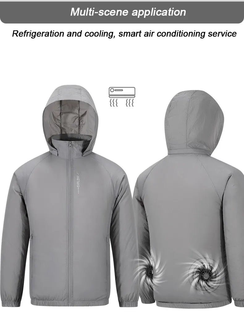 Veste de climatiseur Portable, manteau de refroidissement avec ventilateur USB, travail en plein air, Construction, pêche, chasse, veste de protection solaire légère