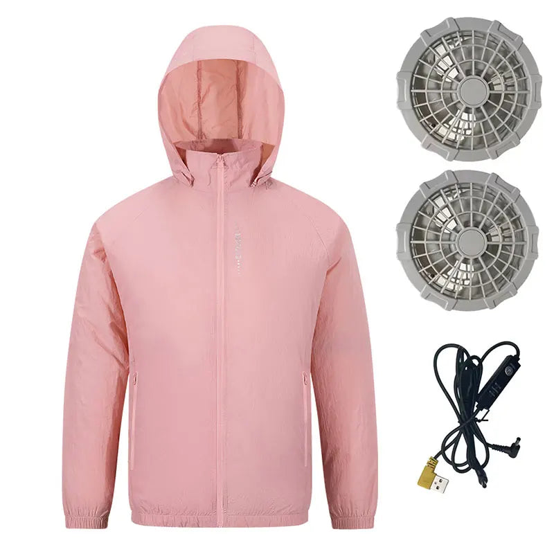 Veste de climatiseur Portable, manteau de refroidissement avec ventilateur USB, travail en plein air, Construction, pêche, chasse, veste de protection solaire légère