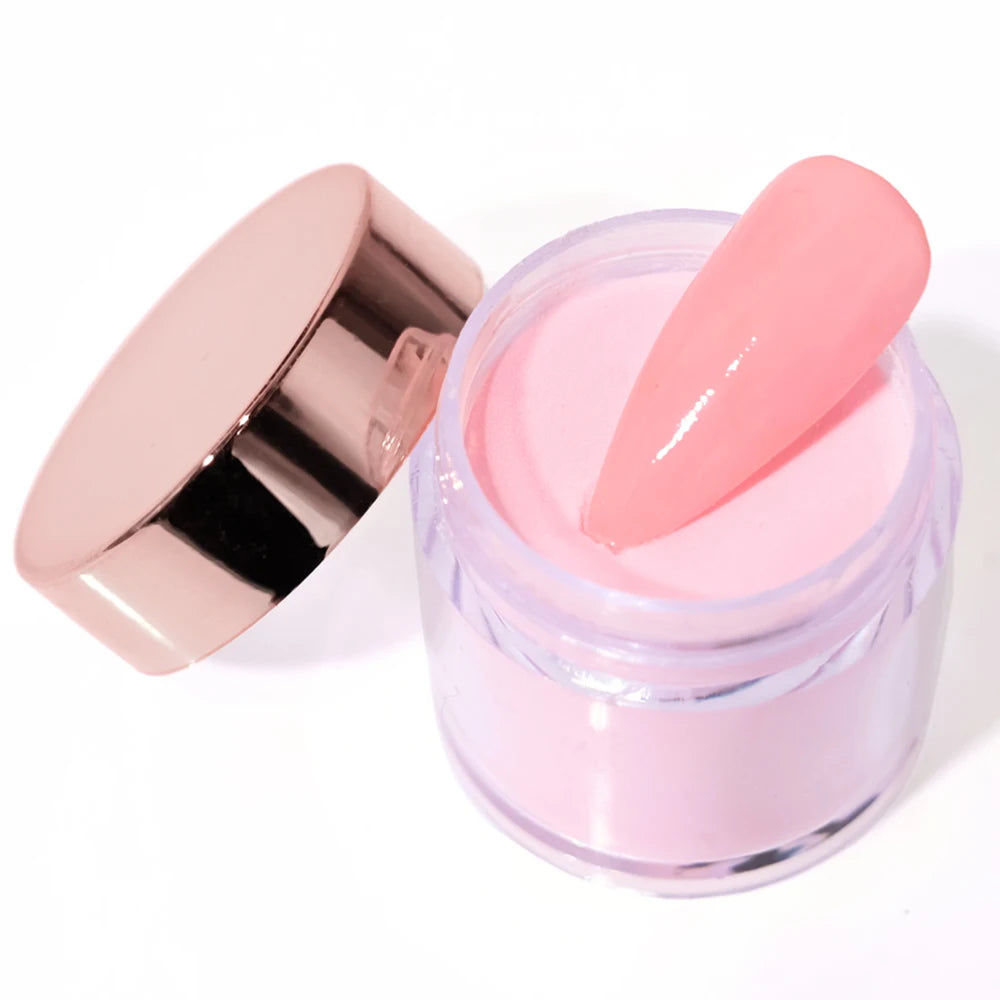 Ensemble de poudre acrylique professionnelle 3 en 1, 12 couleurs, rose chair, 12 pots d'immersion et Extensions d'ongles en acrylique, Structure de poussière, 10g
