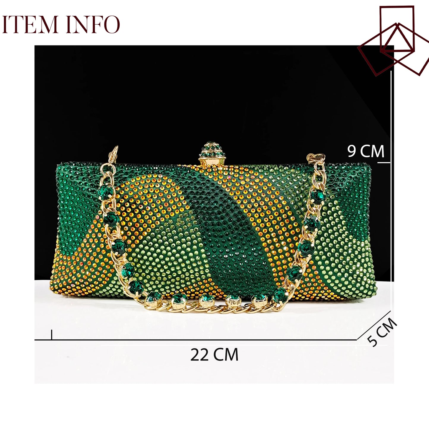 Élégance festive : Spot Goods Talons éblouissants et pochette longue chic Combinaison parfaite de chaussures et de sacs pour occasions spéciales