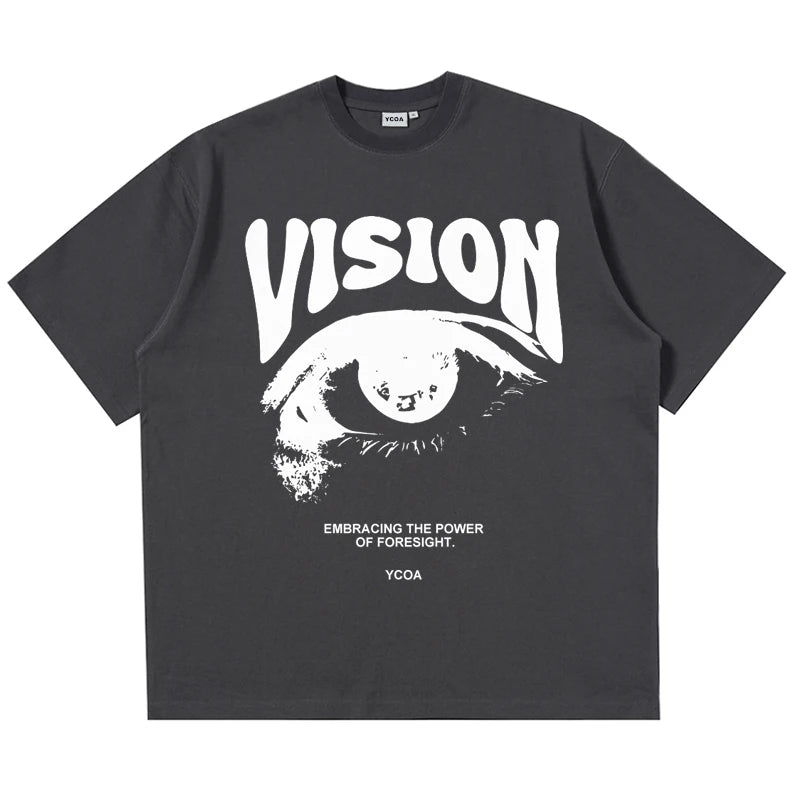 T-Shirt homme surdimensionné 100% coton oeil graphique coréen été Y2k hauts t-shirts Streetwear Harajuku manches courtes vêtements esthétiques