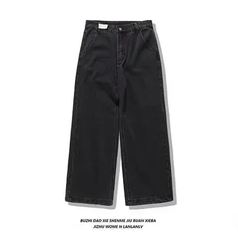 Jean ample rétro américain pour hommes, imprimé tête de mort, pour Couple, Harajuku, gothique, Hip-Hop, pantalon droit à jambes larges, nouvelle collection