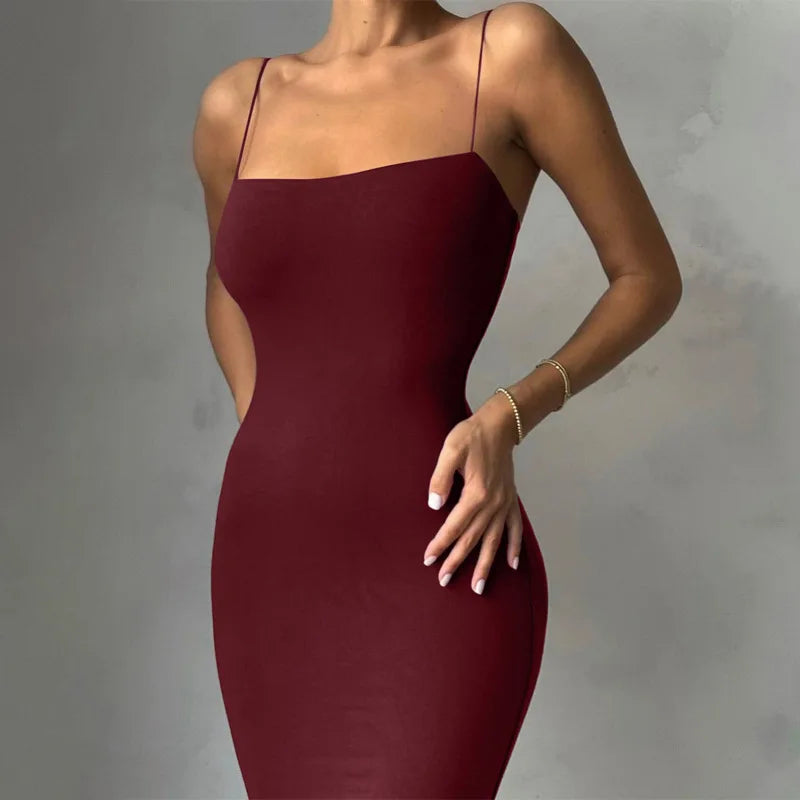 Hawthaw Women Sexy Party Club Evening Streetwear Bodycon Black Long Dress 2024 Summer Clothes Wholesale Items For Business D1758
