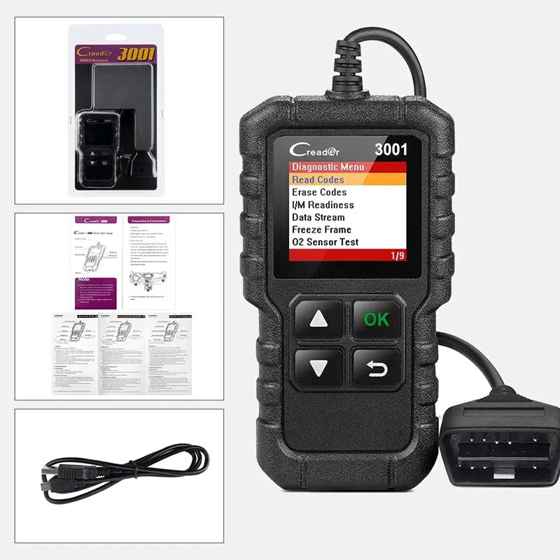 LAUNCH X431 CR3001 outils de Diagnostic OBD2 complets pour voiture lecteur de Code professionnel automobile Scanner vérifier le moteur mise à jour gratuite pk ELM32