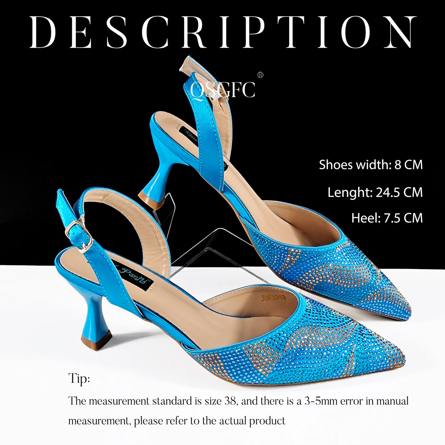 Élégance festive : Spot Goods Talons éblouissants et pochette longue chic Combinaison parfaite de chaussures et de sacs pour occasions spéciales