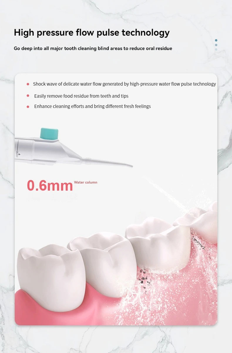Irrigateur buccal à haute pression domestique, portable, eau propre, fil dentaire, manuel, cure-dents