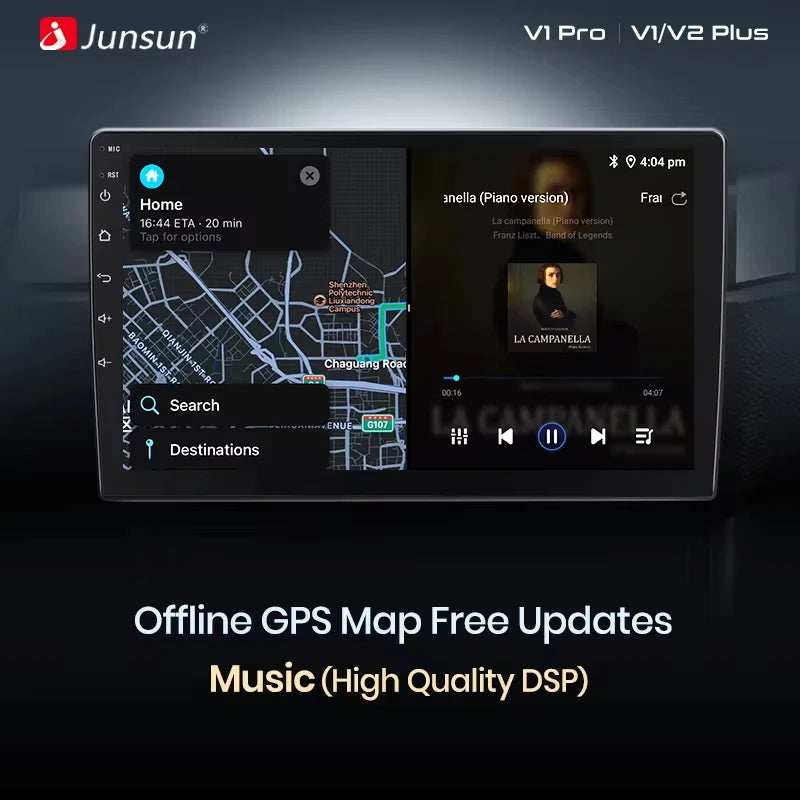 Junsun Android Autoradio Autoradio pour Renault Clio 3 2005-2014 systèmes intelligents de voiture pour Apple sans fil Carplay Auto France