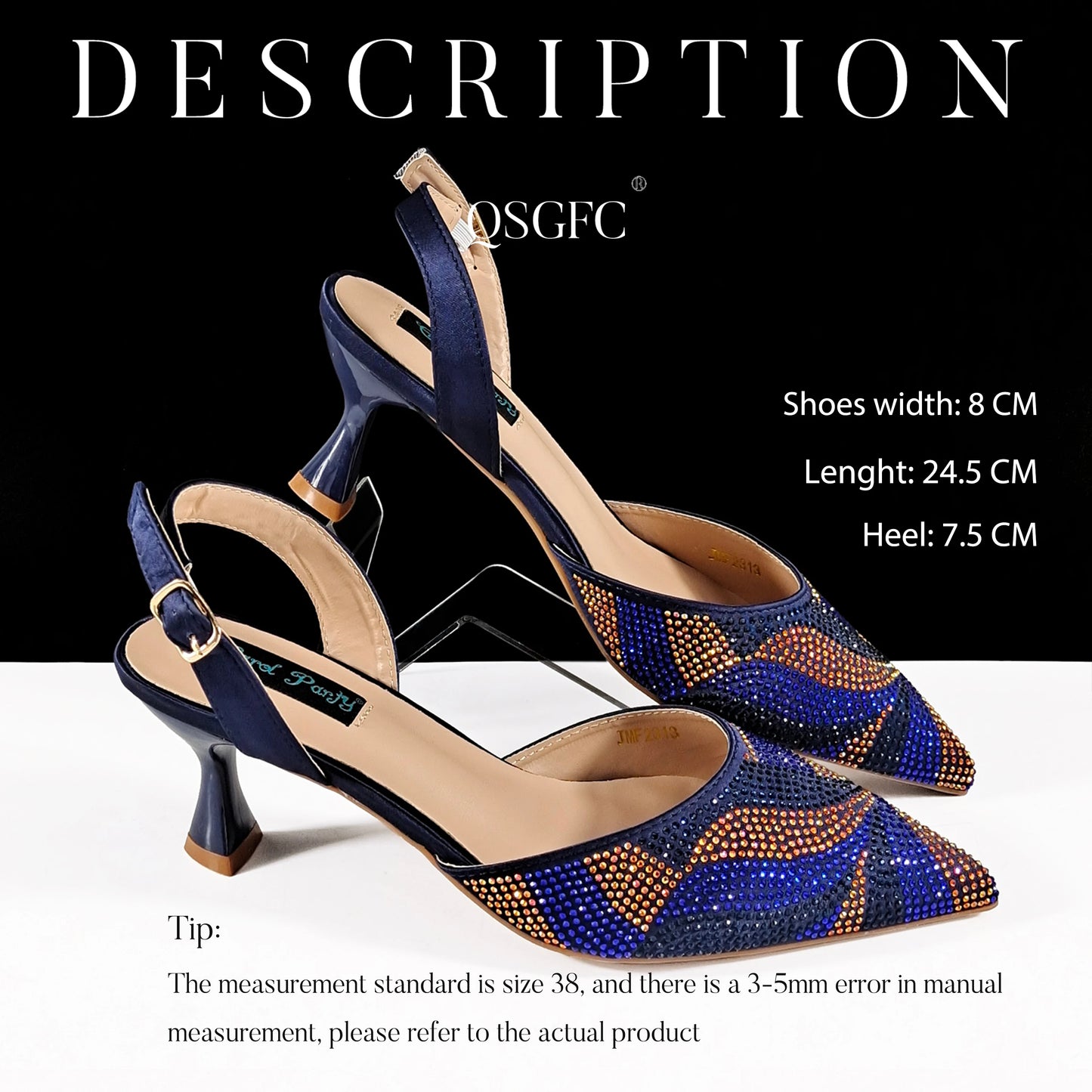 Élégance festive : Spot Goods Talons éblouissants et pochette longue chic Combinaison parfaite de chaussures et de sacs pour occasions spéciales