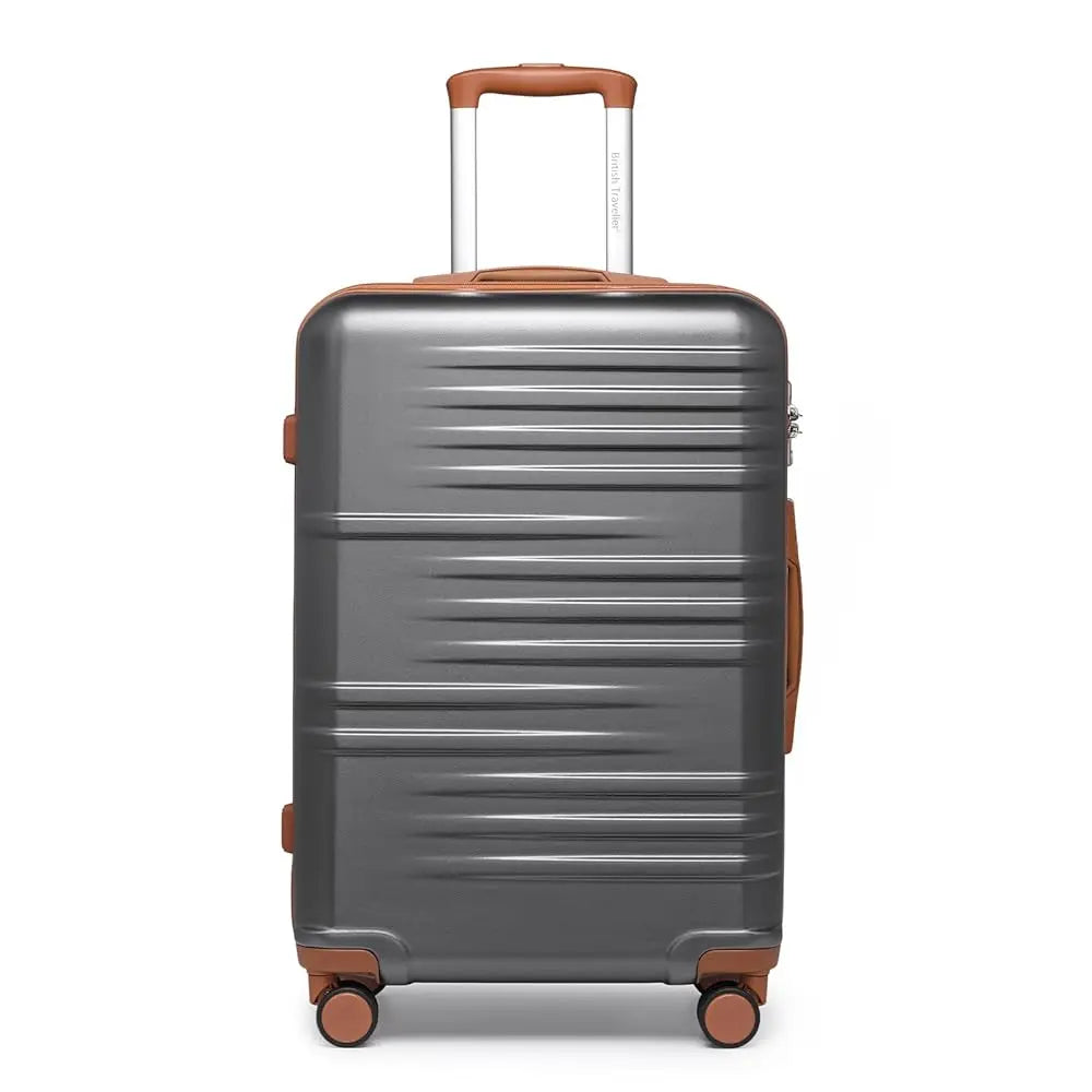 Valise de cabine rigide en PC léger, valise de voyage britannique, 4 roues tournantes, valise à main BLOLock à 3 chiffres
