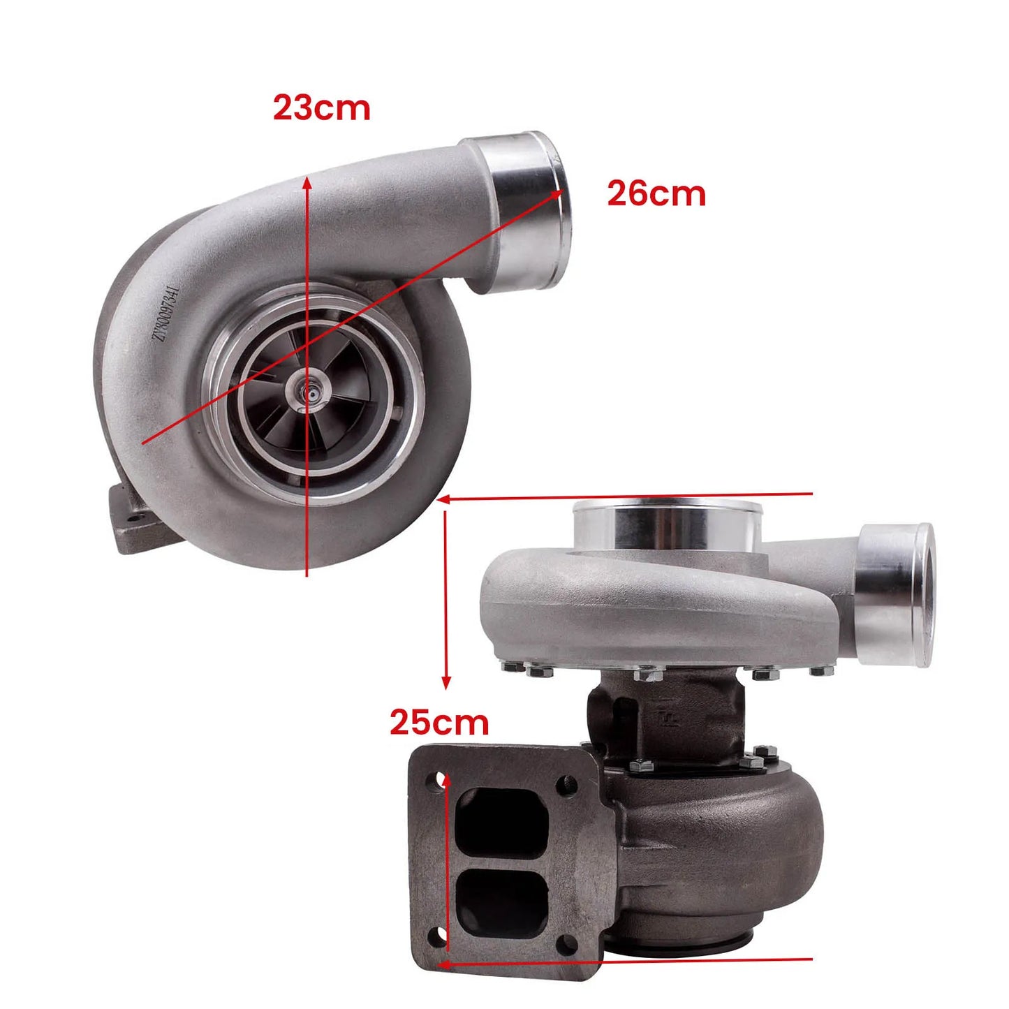 GT45 T4 Vrer and 1.05 A/R Upgrade, Anti-Surge Turbo pour 3-6L Huge 600 + HPs Boost