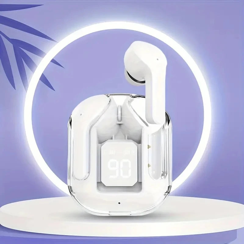 Écouteurs Bluetooth sans fil d'origine, écouteurs HIFI transparents, affichage numérique de l'alimentation LED, son stéréo, Xiaomi, T2