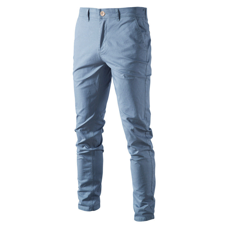AIOPESON coton décontracté Hommes Pantalons Couleur unie Coupe ajustée Pantalons pour hommes Nouveau Printemps Automne Haute qualité Pantalons d'affaires classiques pour hommes