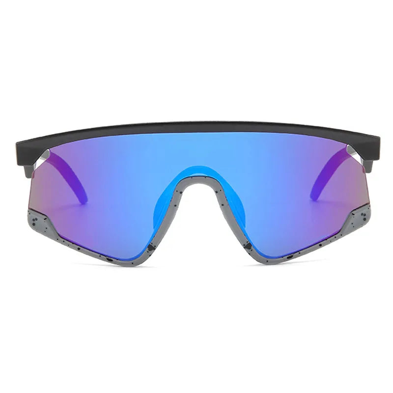 Lunettes de soleil surdimensionnées pour hommes, Design de marque, demi-monture, mode UV400, carrées, accessoires de conduite