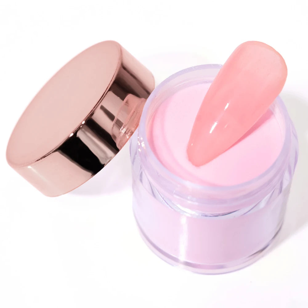 Ensemble de poudre acrylique professionnelle 3 en 1, 12 couleurs, rose chair, 12 pots d'immersion et Extensions d'ongles en acrylique, Structure de poussière, 10g