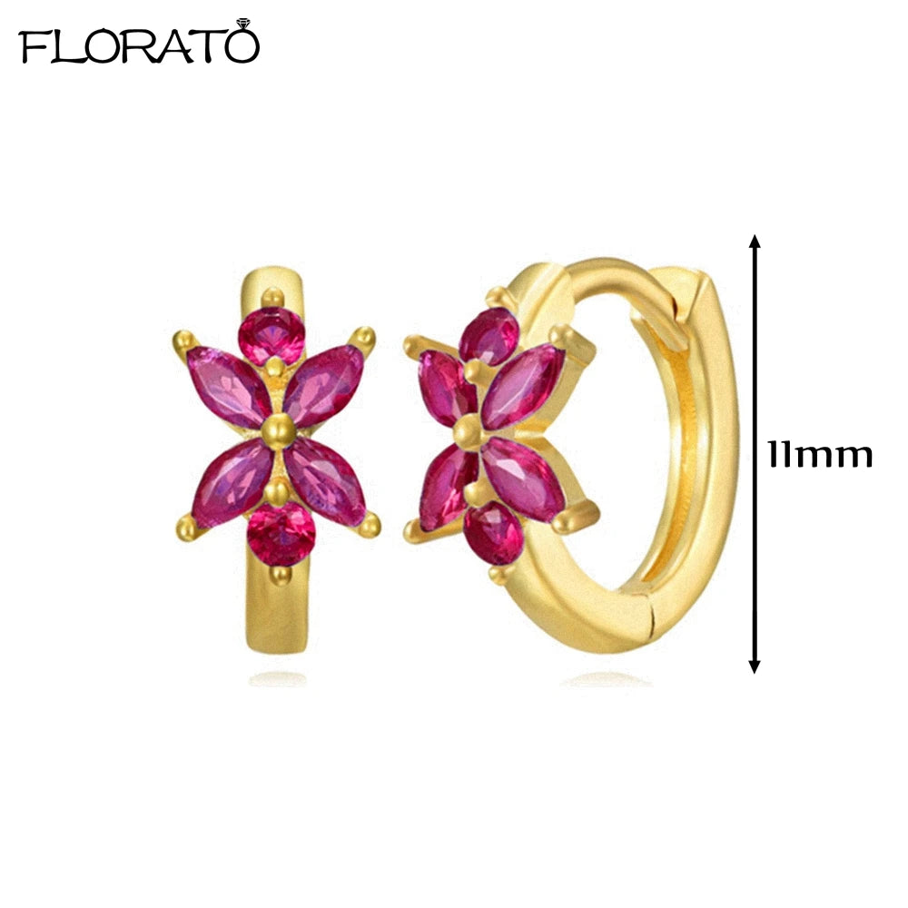 Boucles d'oreilles créoles minimales rouges pour femmes, cristal, petit Huggie, boucle d'oreille cartilage mince, piercing 147 us, bijoux, cadeau, contre-indiqué, 2 pièces