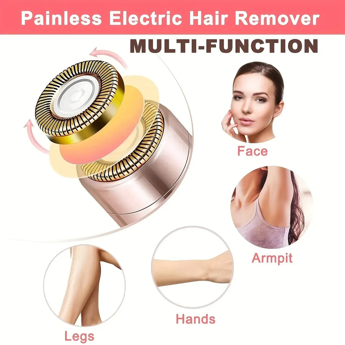 Épilateur électrique portable en forme de rouge à lèvres pour femmes, indolore et efficace, épilation du visage, rasoir domestique, outil de rasoir
