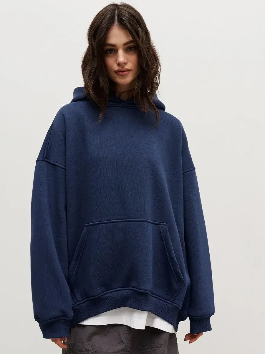 Bornladies-Sweats à capuche respirants et PVD pour femmes, pull optique chaud, streetwear pour filles, sourire PVD, automne et hiver