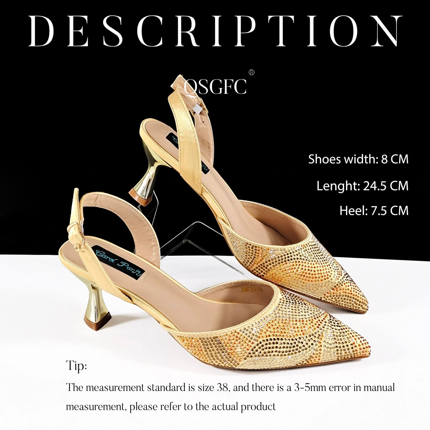 Élégance festive : Spot Goods Talons éblouissants et pochette longue chic Combinaison parfaite de chaussures et de sacs pour occasions spéciales