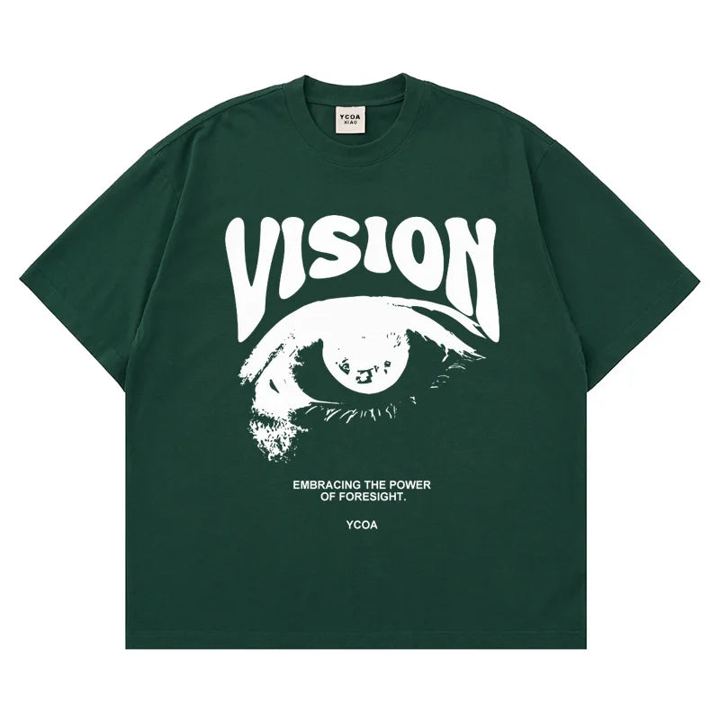 T-Shirt homme surdimensionné 100% coton oeil graphique coréen été Y2k hauts t-shirts Streetwear Harajuku manches courtes vêtements esthétiques