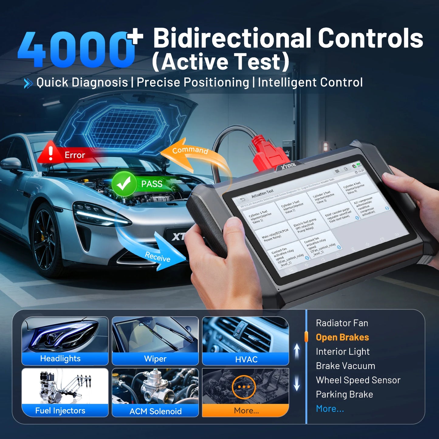 XTOadvocate-Scanner bidirectionnel pour tous les systèmes de voiture, outils de diagnostic, codage ECU, plus de 39 réinitialisations, EAU automobile, CANineau DOIP intégré, D7S