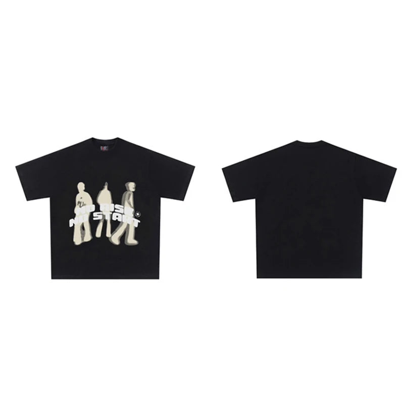 T-Shirt surdimensionné pour hommes, Hip Hop, séchage rapide, Vintage des années 90, Streetwear, Anime Harajuku, mode, haut à manches courtes, vêtements gothiques