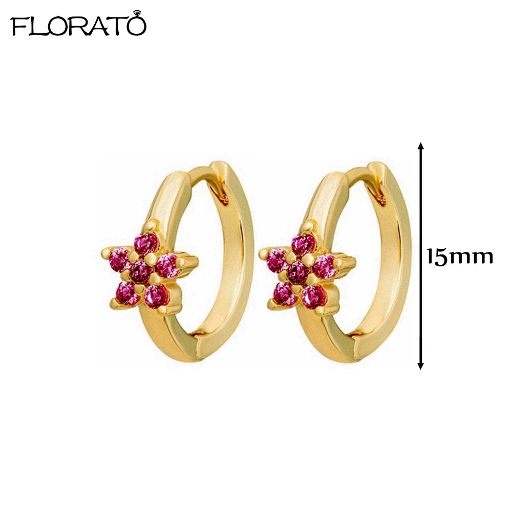 Boucles d'oreilles créoles minimales rouges pour femmes, cristal, petit Huggie, boucle d'oreille cartilage mince, piercing 147 us, bijoux, cadeau, contre-indiqué, 2 pièces