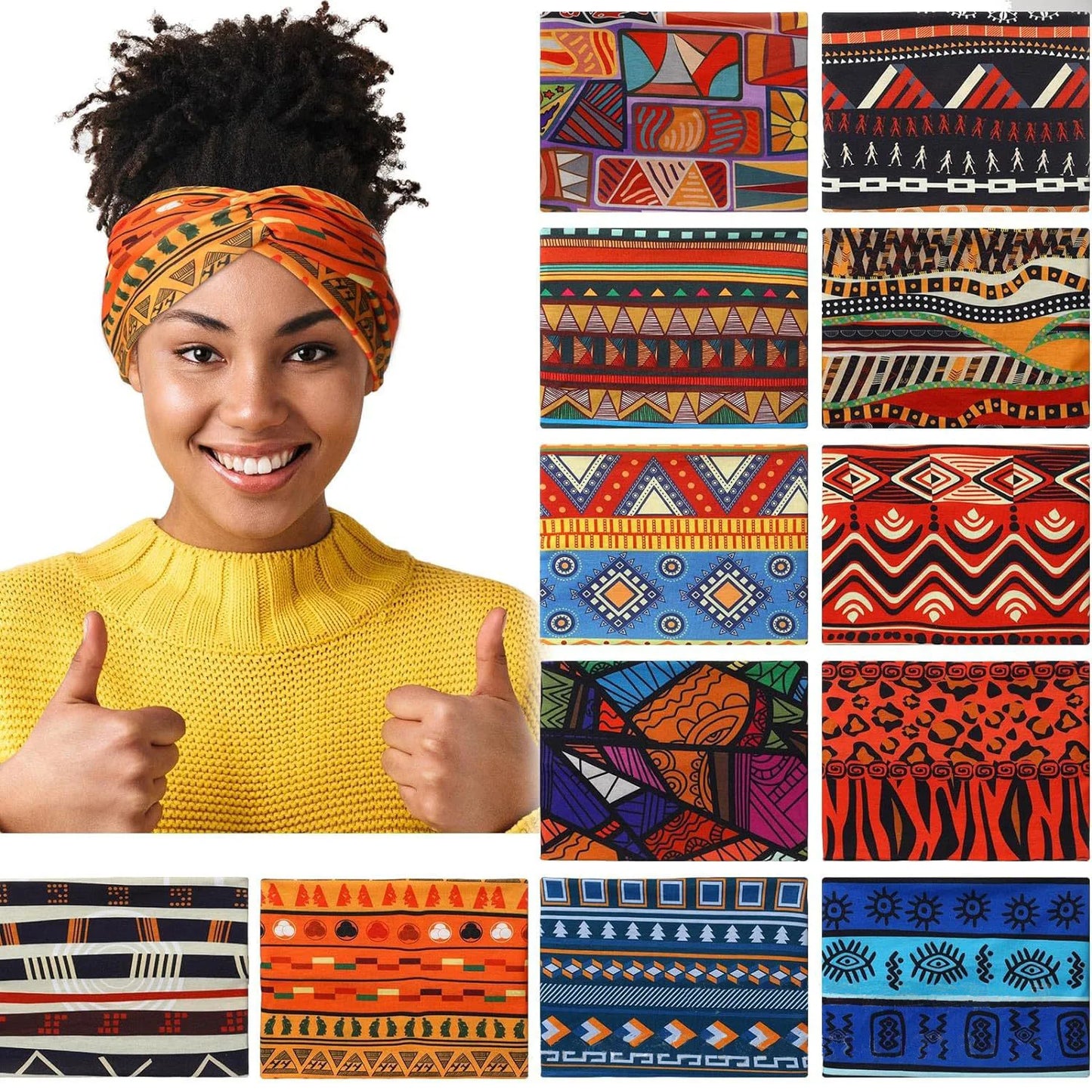 Élargissement bandeau de sport de yoga bohème haute résistance bandeau de style africain