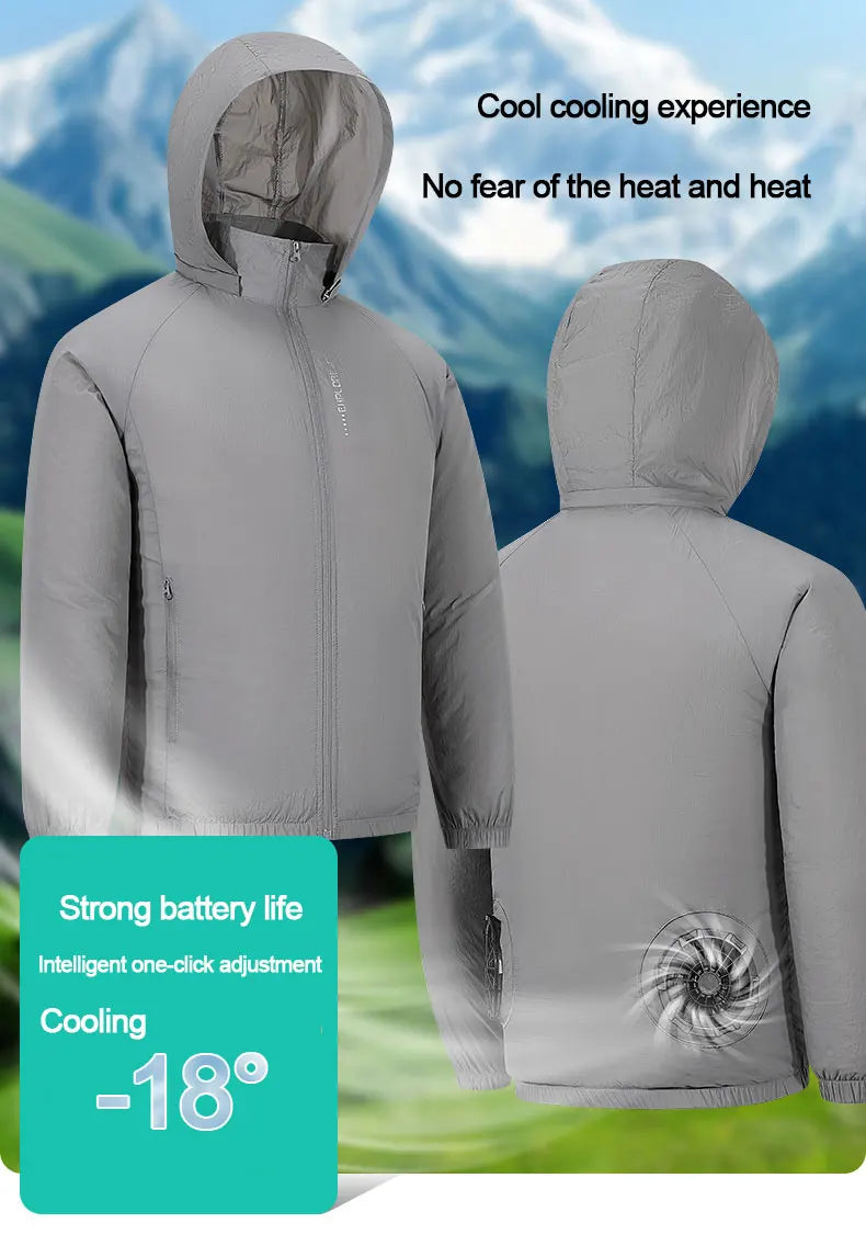 Veste de climatiseur Portable, manteau de refroidissement avec ventilateur USB, travail en plein air, Construction, pêche, chasse, veste de protection solaire légère